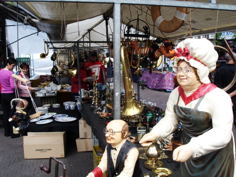 If you shop at flea markets, like this one in Amsterdam, bargaining is part of the fun.